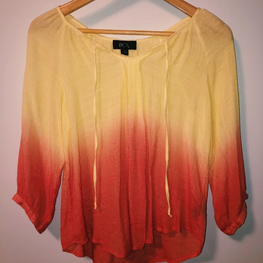 Yellow and Pink Blouse